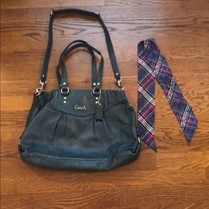 Coach Teal Satchel Bag and Scarf